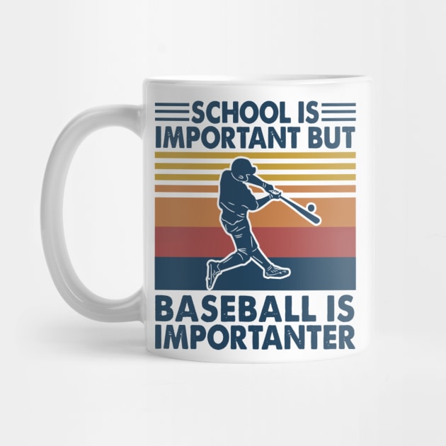 Retro School Is Important But Baseball Is Importante by Phylis Lynn Spencer